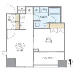 麻布十番駅 徒歩2分 8階の物件間取画像